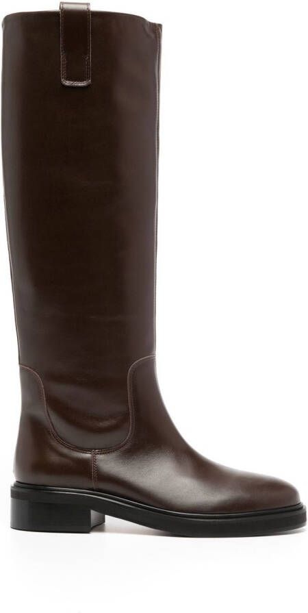 Aeyde Henry 45mm knee-length boots Brown