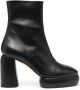 Aeyde high block-heel ankle boots Black - Thumbnail 1