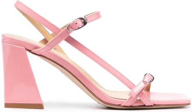 Aeyde Hilda double-buckle sandals Pink