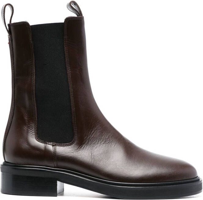 Aeyde Jack leather ankle boots Brown