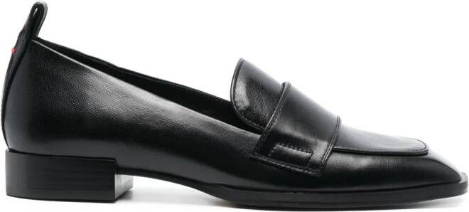 Aeyde Julie square-toe loafers Black
