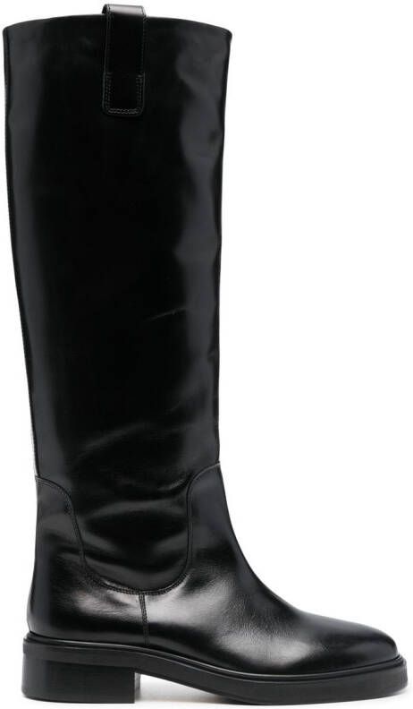 Aeyde knee-high leather boots Black