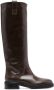 Aeyde knee-length leather boots Brown - Thumbnail 1