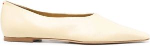 Aeyde leather ballerina shoes Yellow