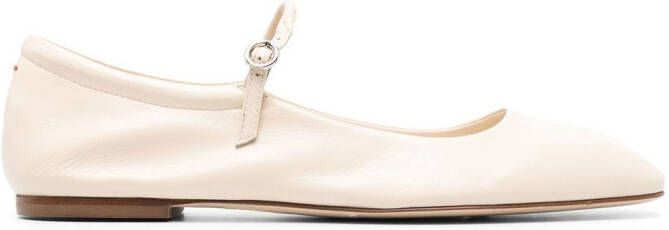 Aeyde Maryjane leather ballerina shoes Neutrals