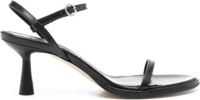 Aeyde Mikita 70mm leather sandals Black