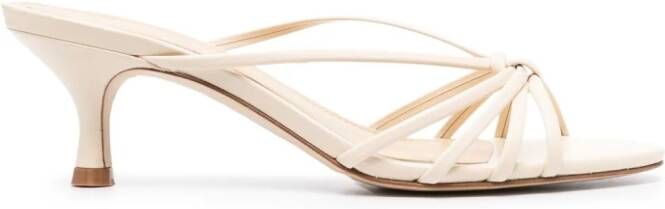 Aeyde Olga 55mm strappy leather mules Neutrals