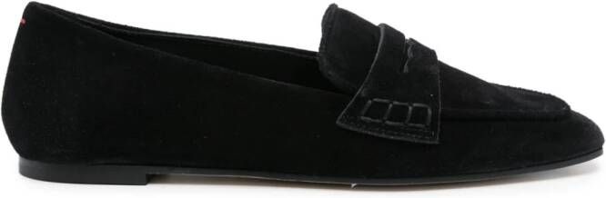 Aeyde penny-slot suede loafers Black