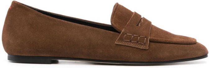Aeyde penny-slot suede loafers Brown