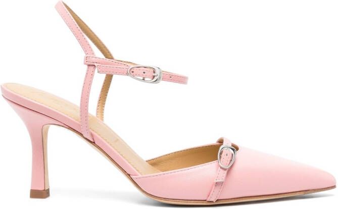 Aeyde pointed-toe buckle-detail pumps Pink