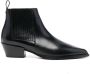 Aeyde pointed-toe leather ankle boots Black - Thumbnail 1