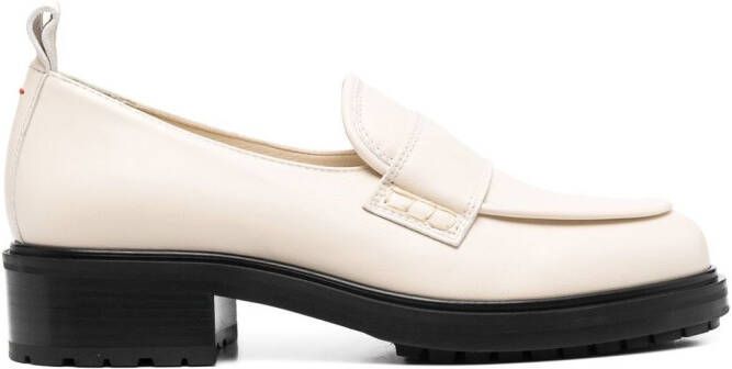 Aeyde Ruth chunky heeled loafers Neutrals