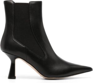 Aeyde Selena 75mm leather boots Black
