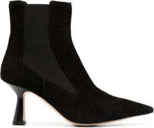 Aeyde side-zip leather ankle boots Black