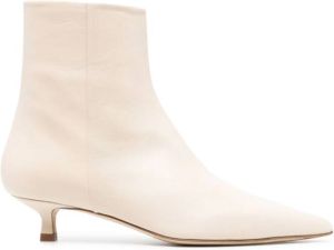 Aeyde side-zip leather ankle boots Neutrals