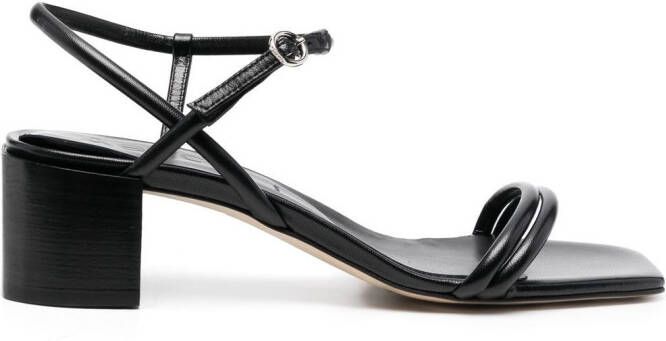 Aeyde square-toe heeled sandals Black