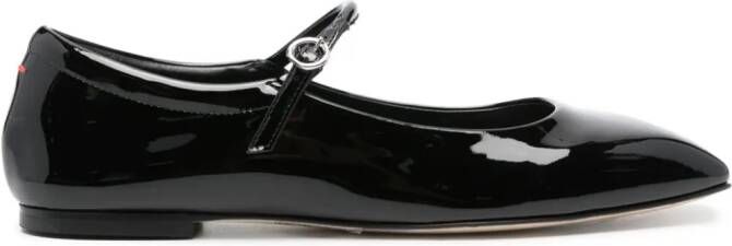Aeyde Uma leather ballerina shoes Black