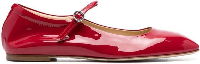 Aeyde Uma patent leather Mary Jane shoes Red