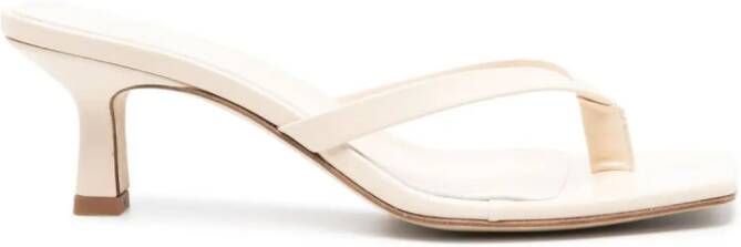 Aeyde Wilma 55mm leather mules Neutrals