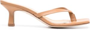 Aeyde Wilma 70mm sandals Brown