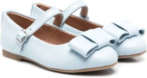 Age of Innocence bow-detail leather ballerina shoes Blue