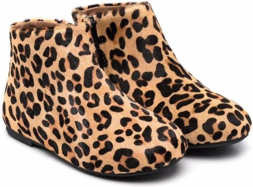 Age of Innocence Chiara leopard-print boots Brown