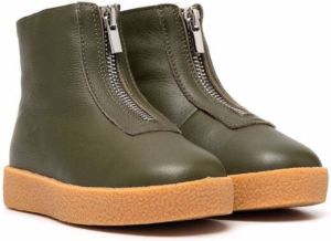 Age of Innocence Gents shearling-lined leather ankle boots Green