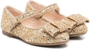 Age of Innocence glitter-detail ballerina shoes Gold