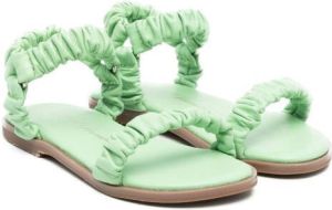 Age of Innocence Kyle ruched open-toe sandals Green