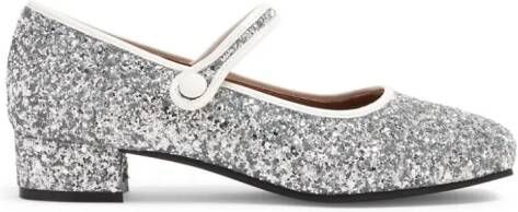Age of Innocence Michelle glitter-embellished ballerina shoes Silver