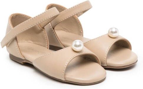 Age of Innocence Mila pearl-detail sandals Neutrals