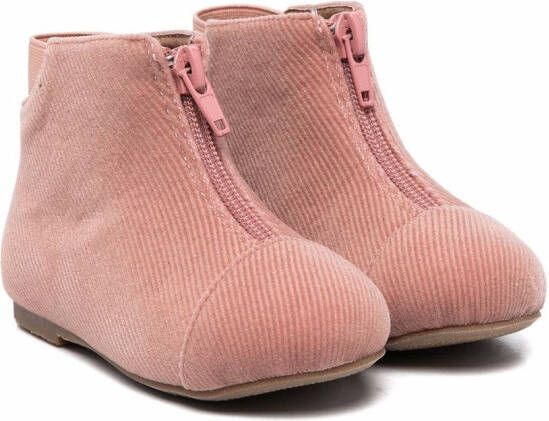 Age of Innocence Nicole ribbed velvet boots Pink