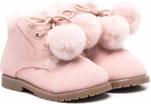 Age of Innocence pompom detail boots Pink