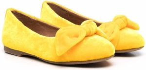 Age of Innocence Poppy velvet ballerina shoes Yellow