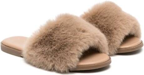 Age of Innocence Rosalie faux-fur slippers Neutrals