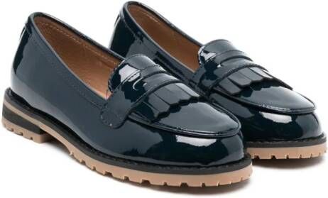 Age of Innocence round-toe leather loafers Blue