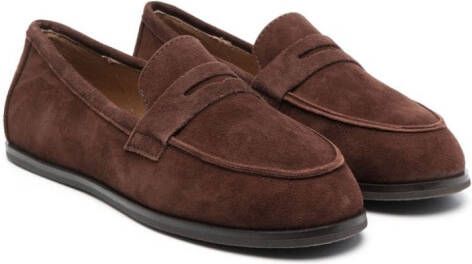 Age of Innocence round-toe suede loafers Brown