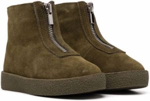 Age of Innocence shearling-lined suede ankle boots Green