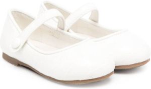 Age of Innocence side button-fastening ballerina shoes White
