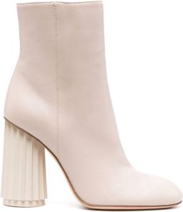 AGL 110mm round-toe boots Neutrals