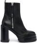 AGL 120mm zip-up leather boots Black - Thumbnail 1