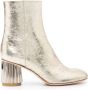 AGL 75mm metallic-cracked ankle boots Gold - Thumbnail 1