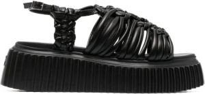 AGL Alice 65mm flatform sandals Black