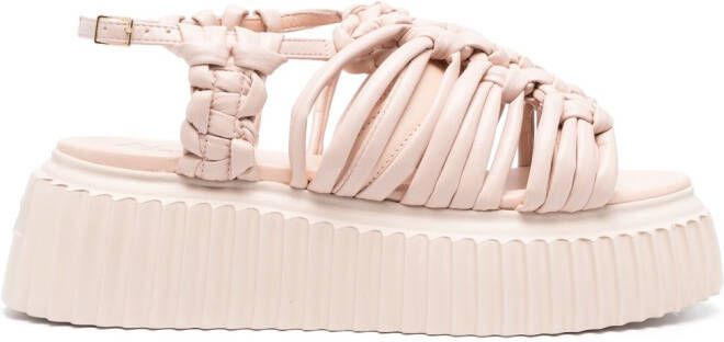AGL Alice leather platform sandals Pink