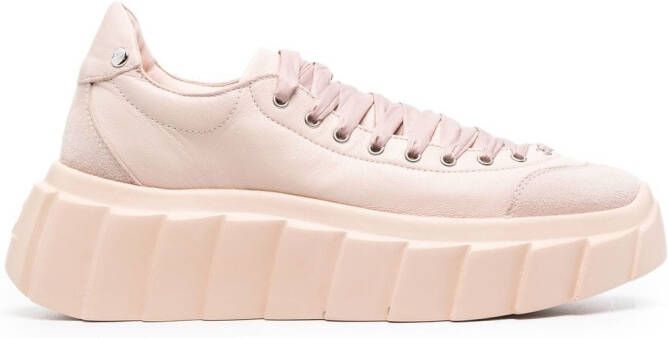 AGL Blondie Ties leather sneakers Pink