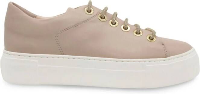 AGL Crystal leather sneakers Neutrals