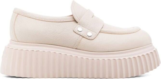 AGL Dany platform-sole loafers Neutrals