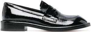 AGL high-shine finish loafers Black