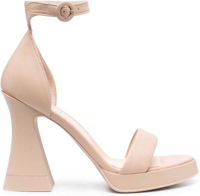 AGL Janis 115mm ankle-strap sandals Neutrals