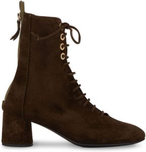 AGL lace-up suede boots Brown